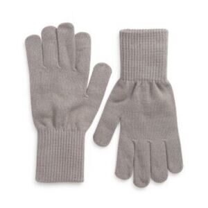 Trouve Gray Gloves Stretch Knit One Size